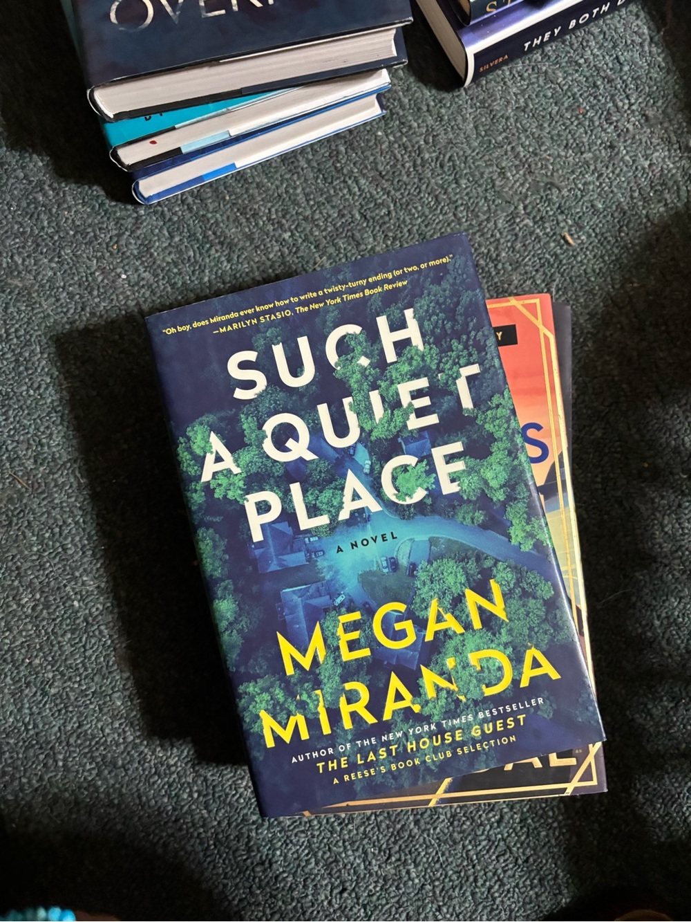 "Such a Quiet Place" Hardcover Book - Navy & Yellow